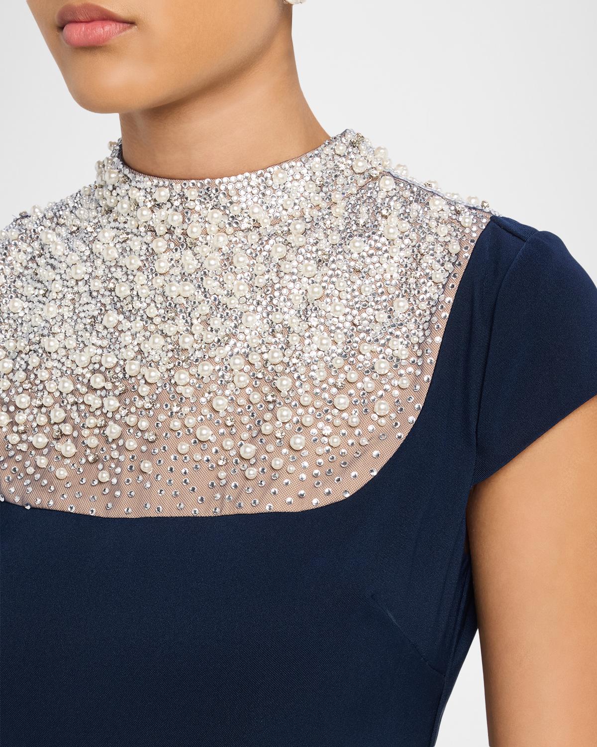 Rhinestone-Yoke Column Gown - thumbnail 5