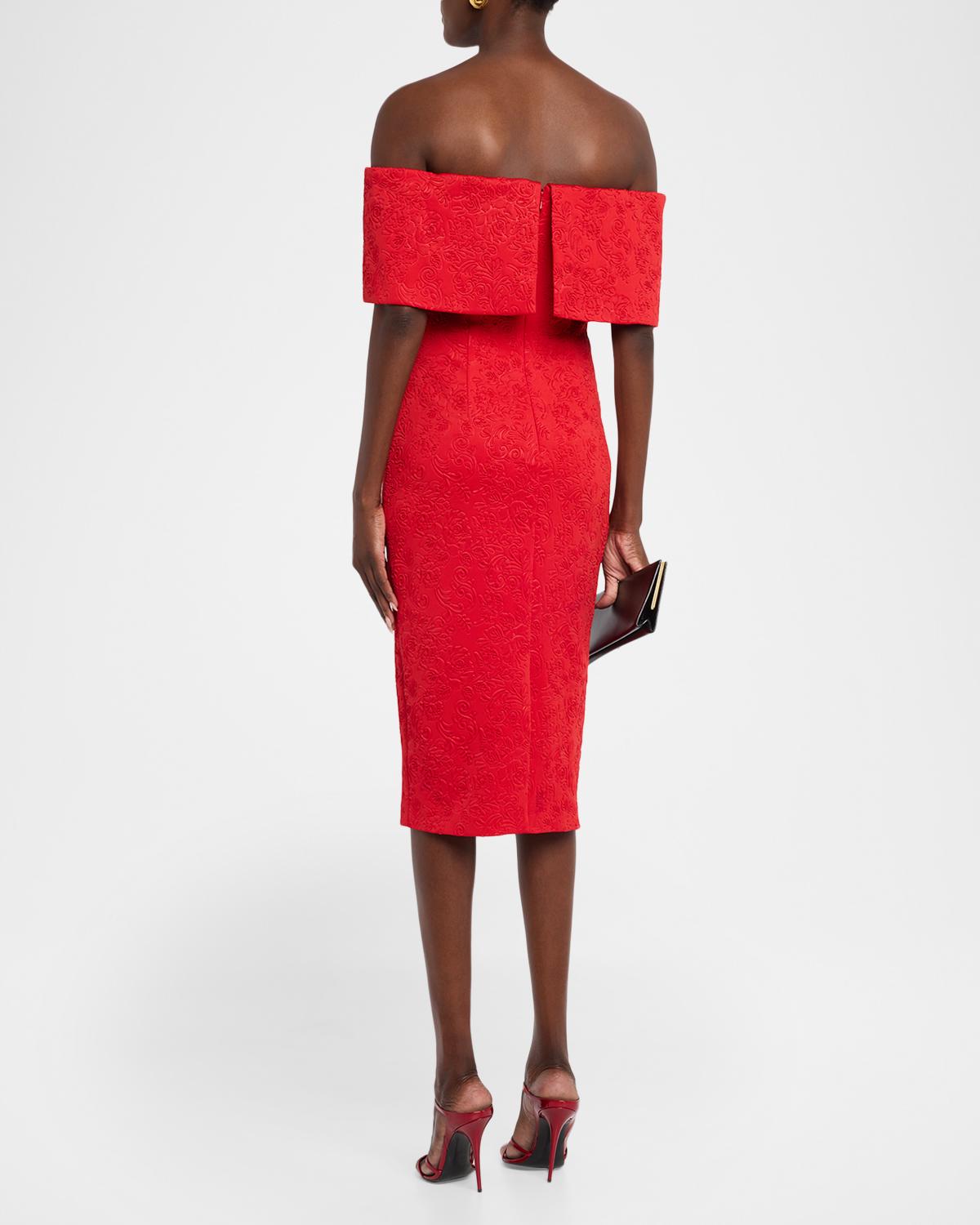Off-The-Shoulder Cocktail Dress - thumbnail 3