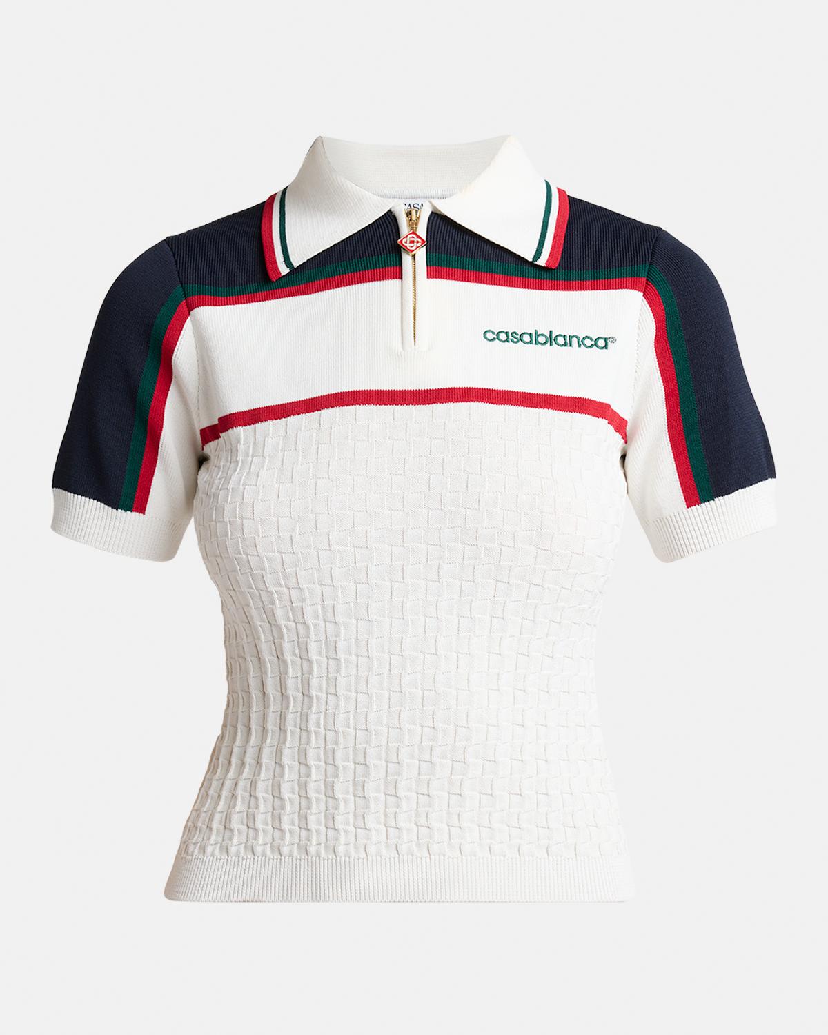 Knit Tennis Short-Sleeve Polo Shirt