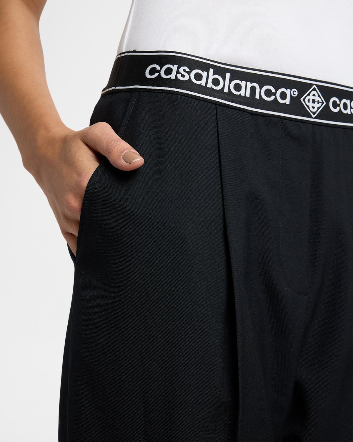 Logo-Tape Tailored Wool Trousers - thumbnail 5