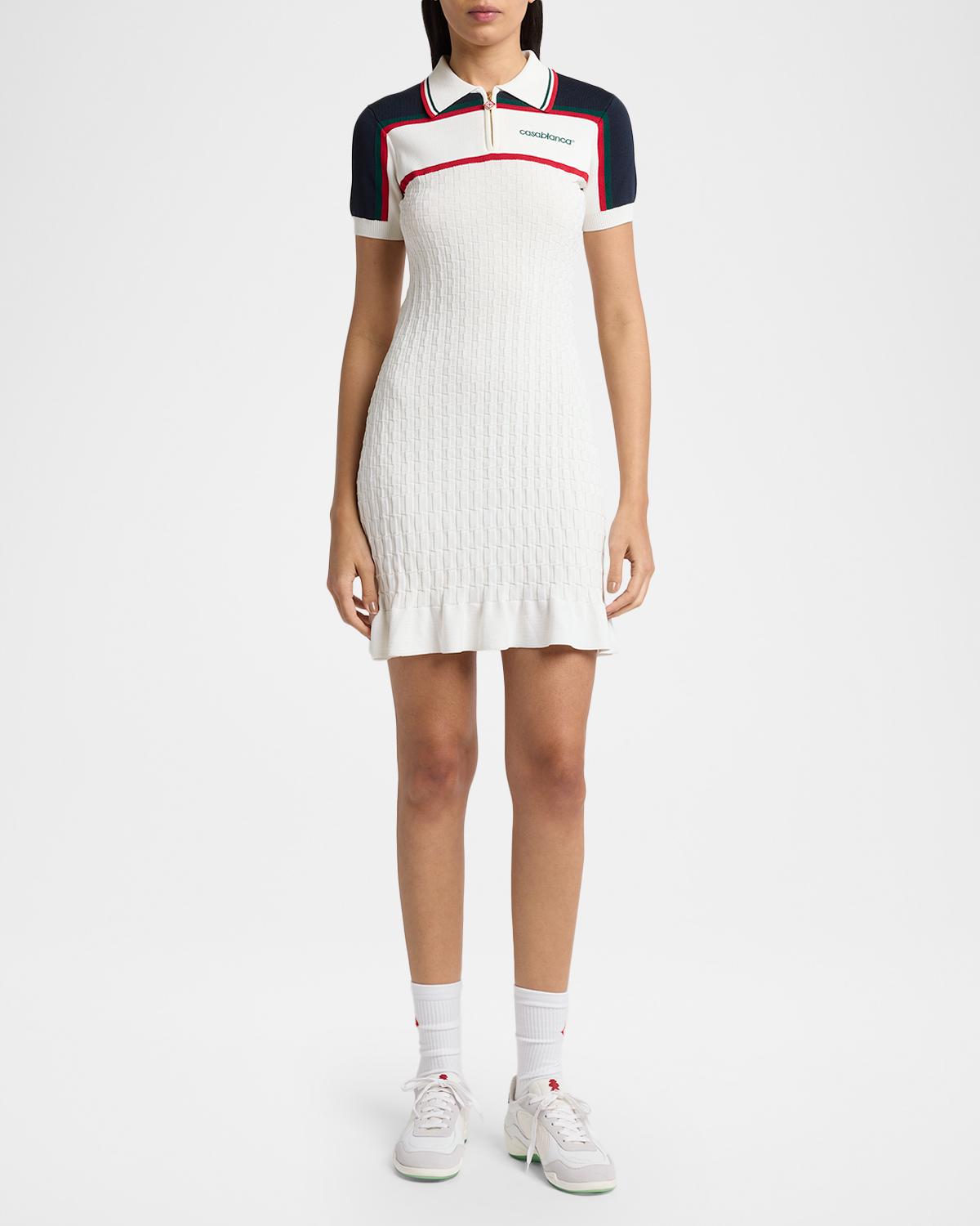 Knit Tennis Polo Mini Dress - thumbnail 2