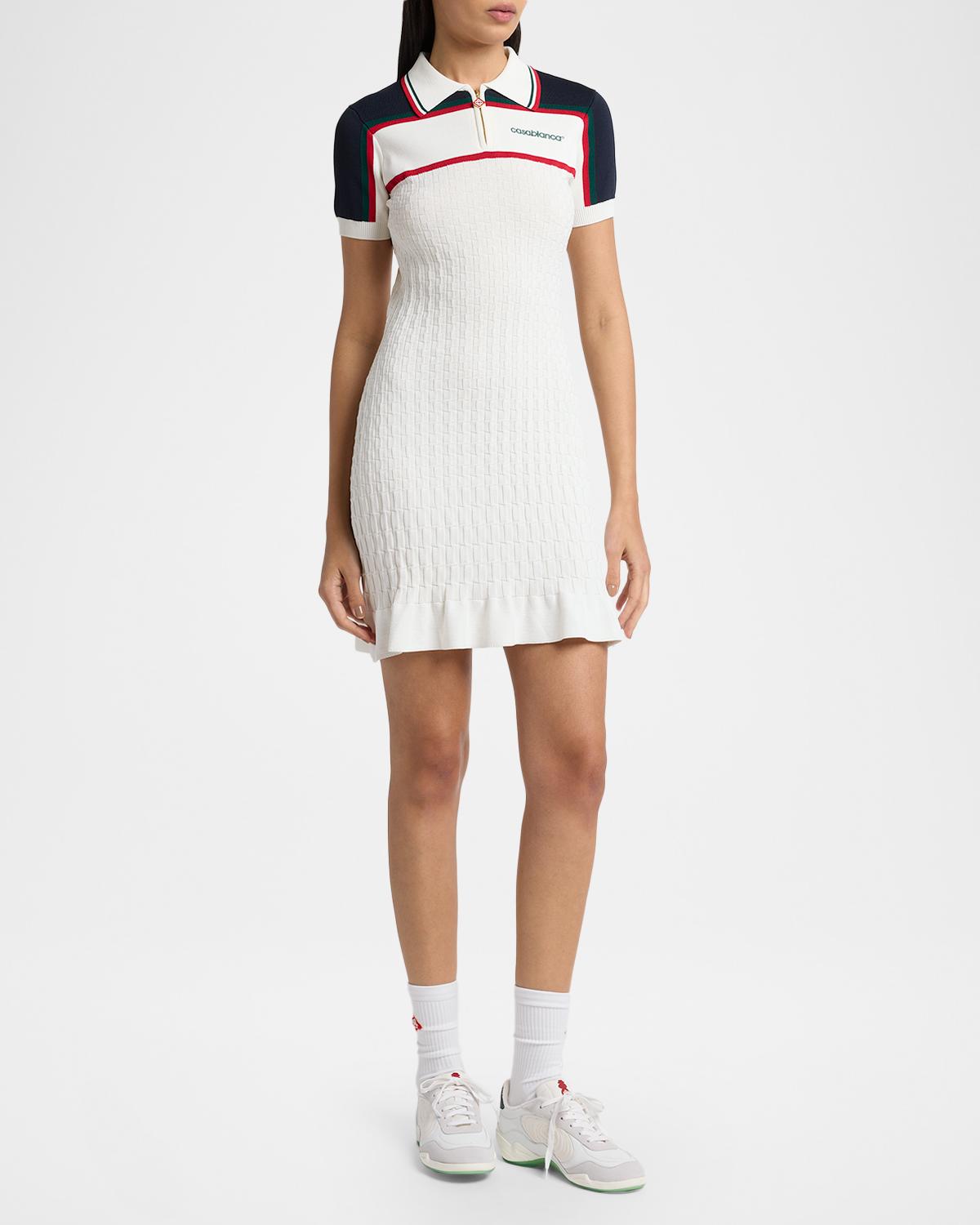Knit Tennis Polo Mini Dress - thumbnail 4
