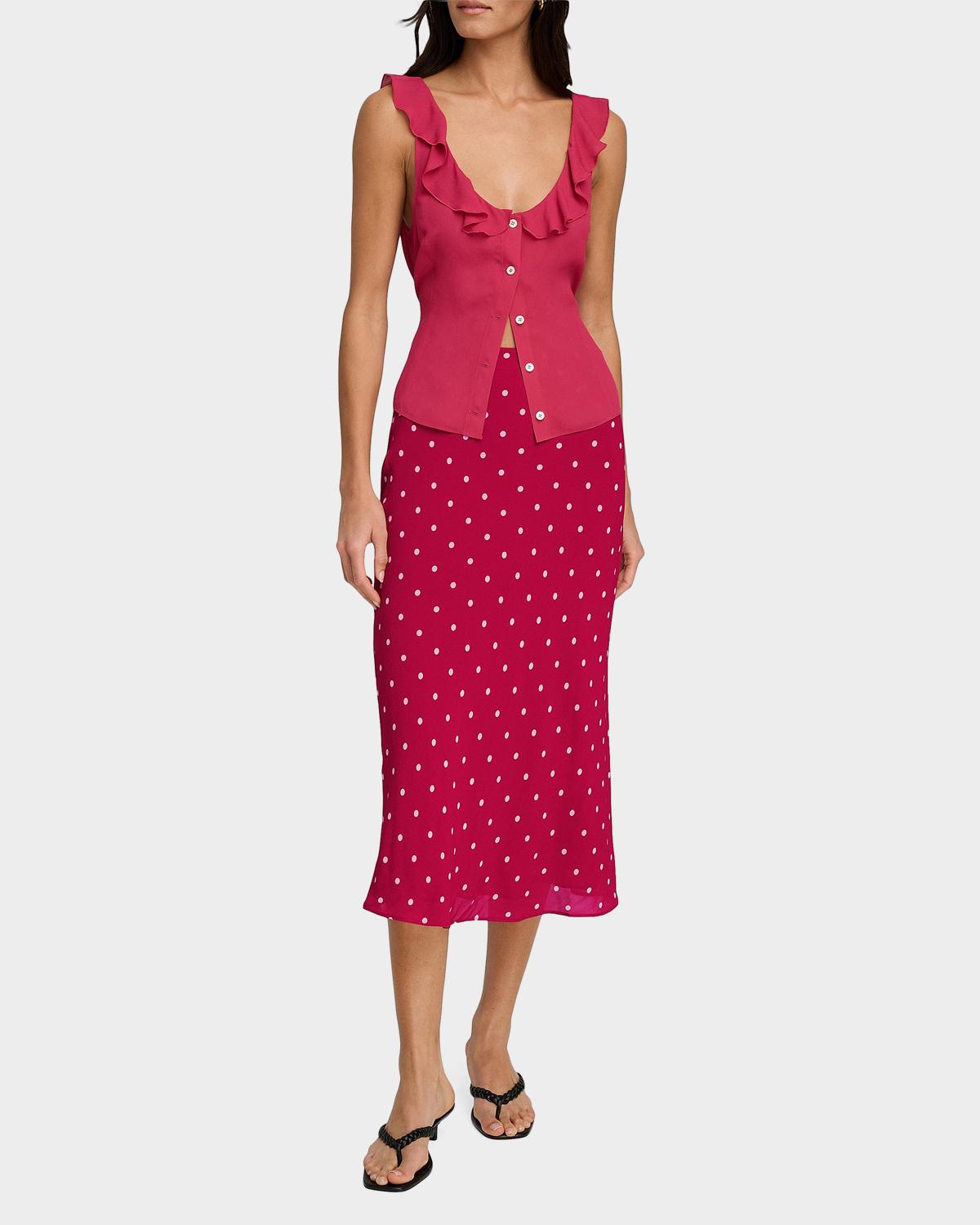 The Jojo Polka Dot Midi Skirt - thumbnail 2