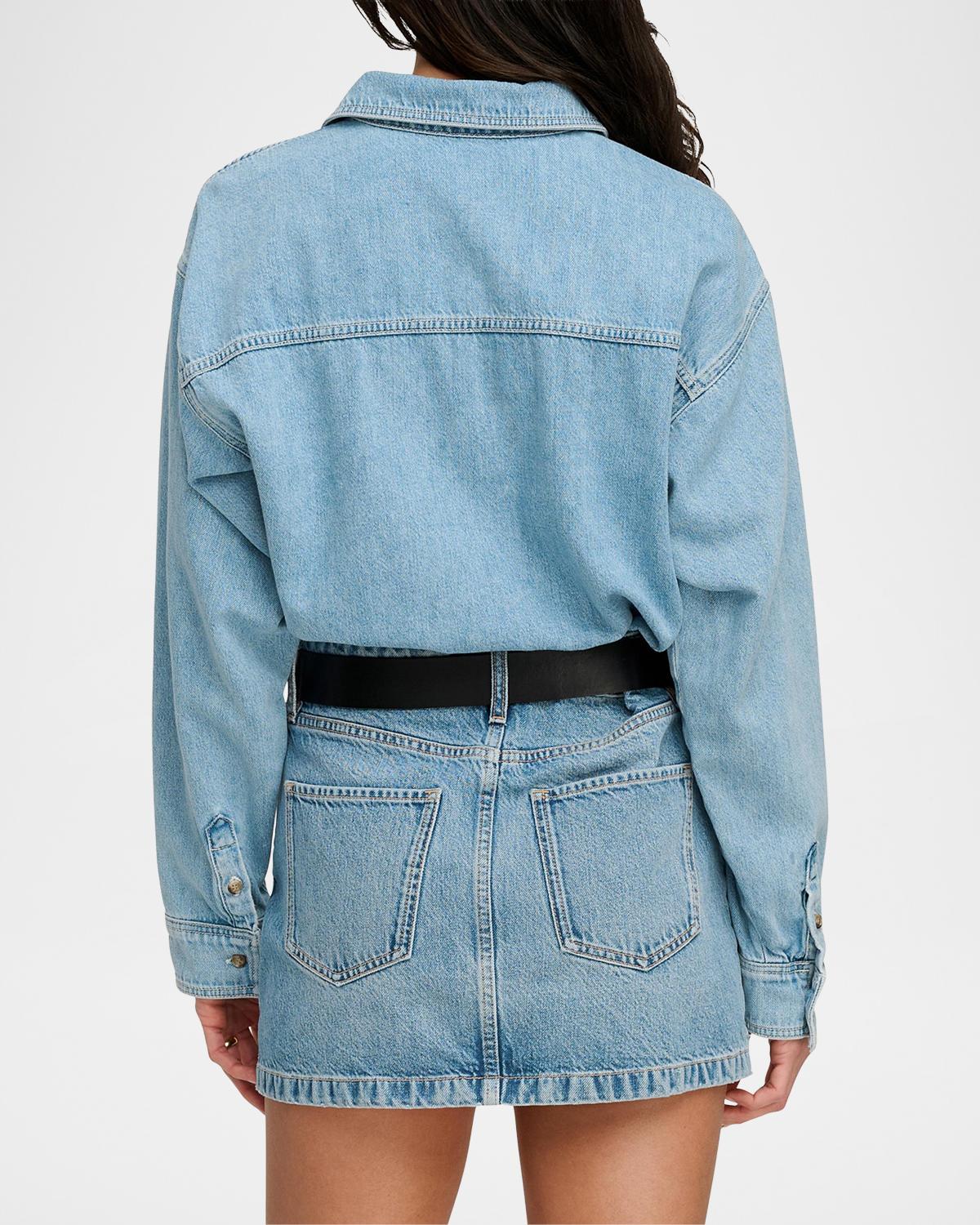 The Layla Layered Denim Mini Dress - thumbnail 3