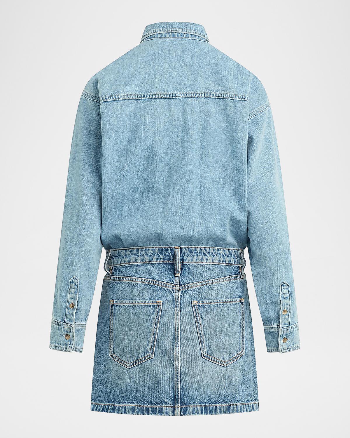 The Layla Layered Denim Mini Dress - thumbnail 6
