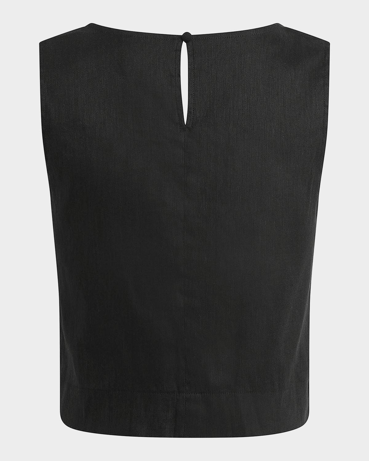 The Abby Linen-Blend Crop Top - thumbnail 4