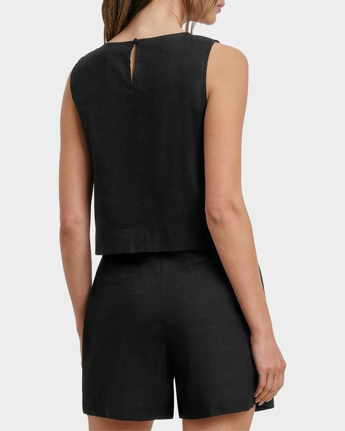 The Abby Linen-Blend Crop Top - thumbnail 6