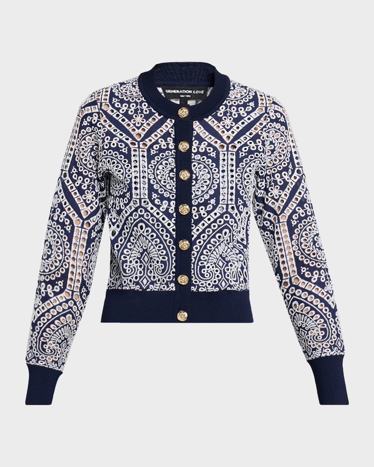 Generation Love Erin Cotton Eyelet Cardigan | Neiman Marcus