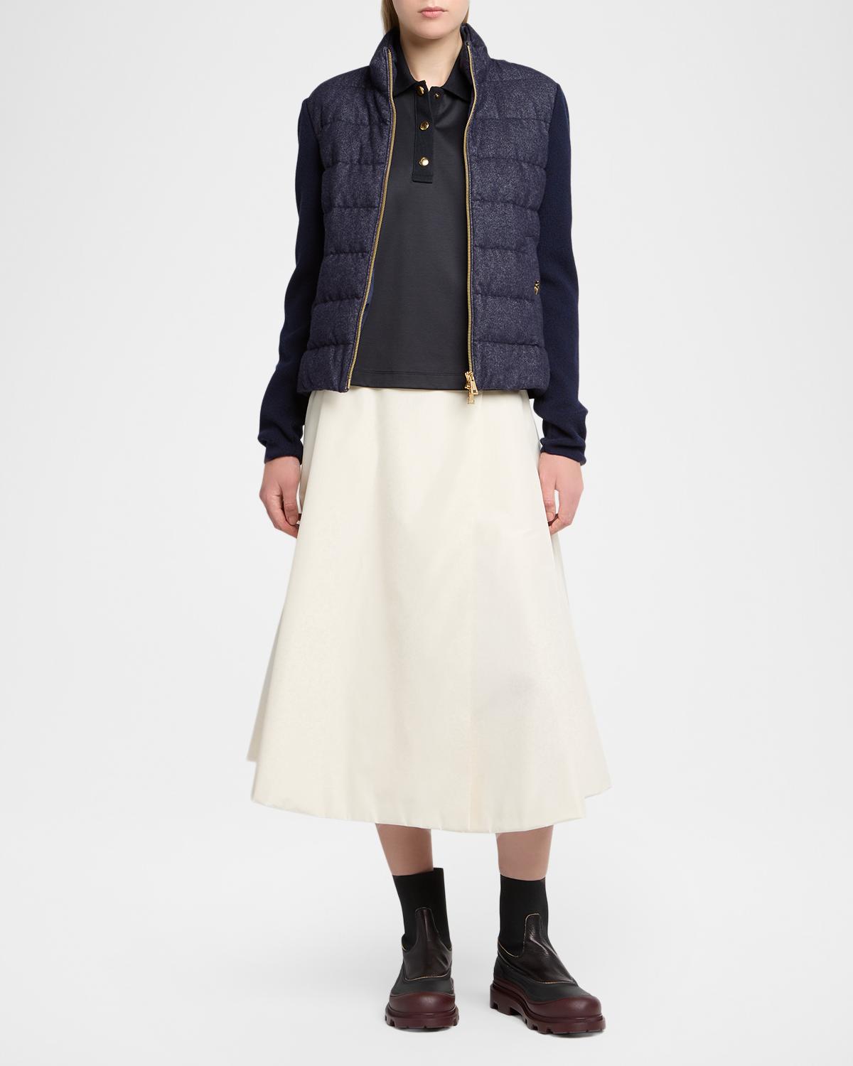 Wool & Cashmere Padded Zip-Up Cardigan - thumbnail 2