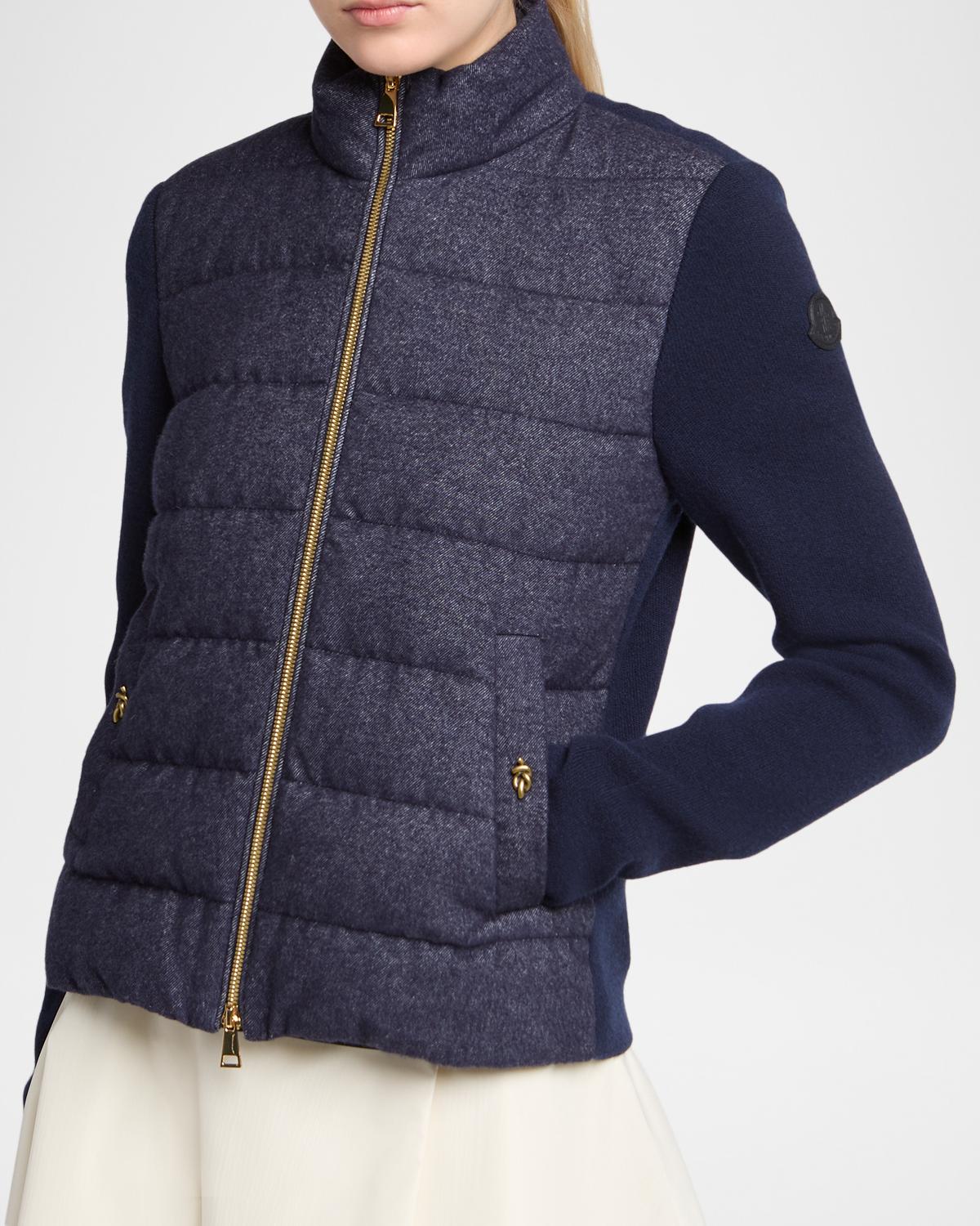 Wool & Cashmere Padded Zip-Up Cardigan - thumbnail 4