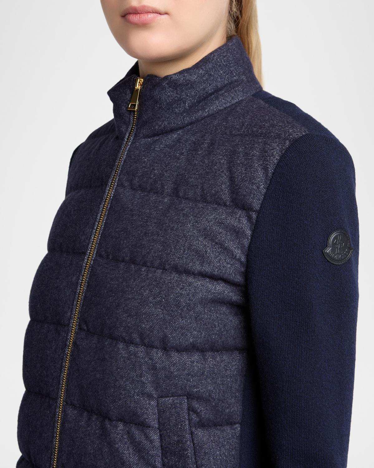 Wool & Cashmere Padded Zip-Up Cardigan - thumbnail 5