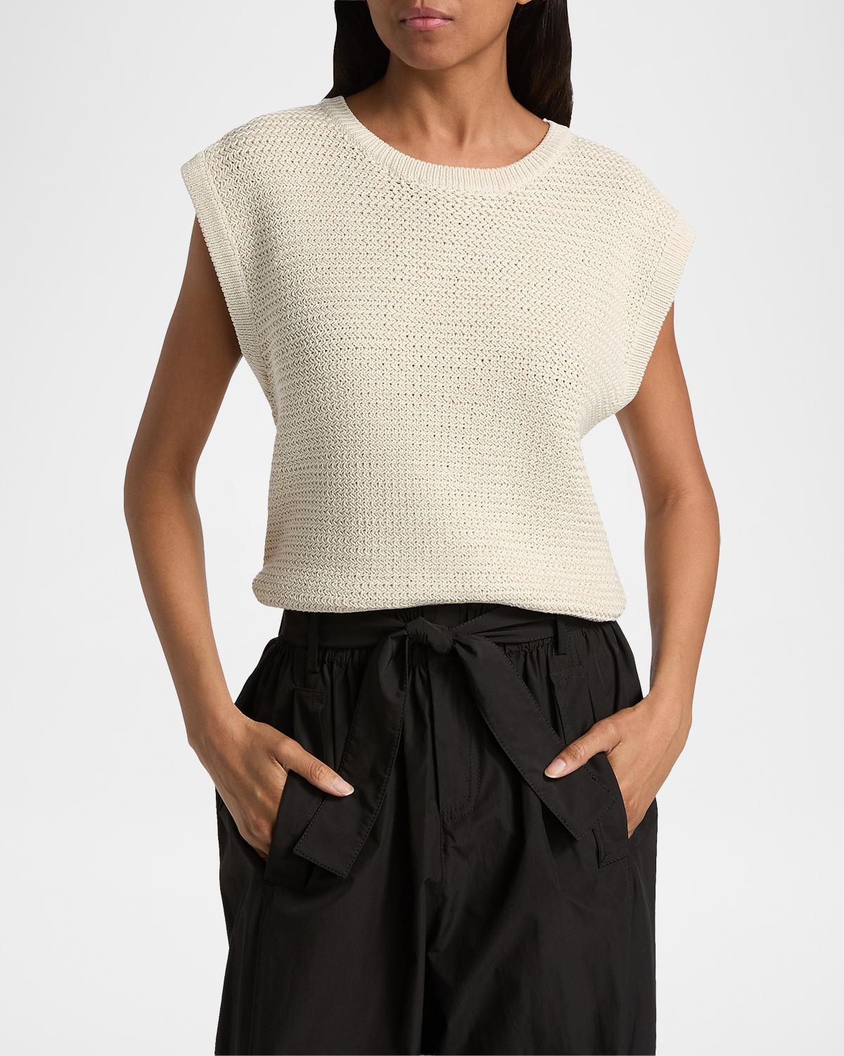 Vivienne Knit Cotton Sleeveless Top - thumbnail 4
