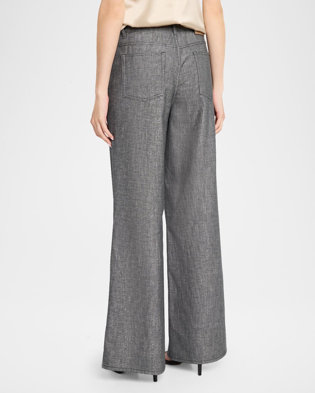 Wide-Leg Cotton-Blend Pants - thumbnail 3