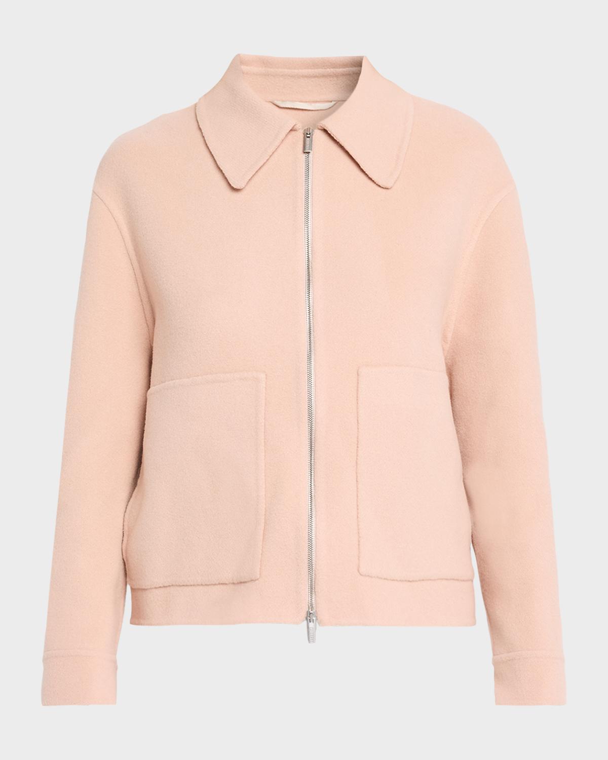 Wool-Cashmere Zip Jacket