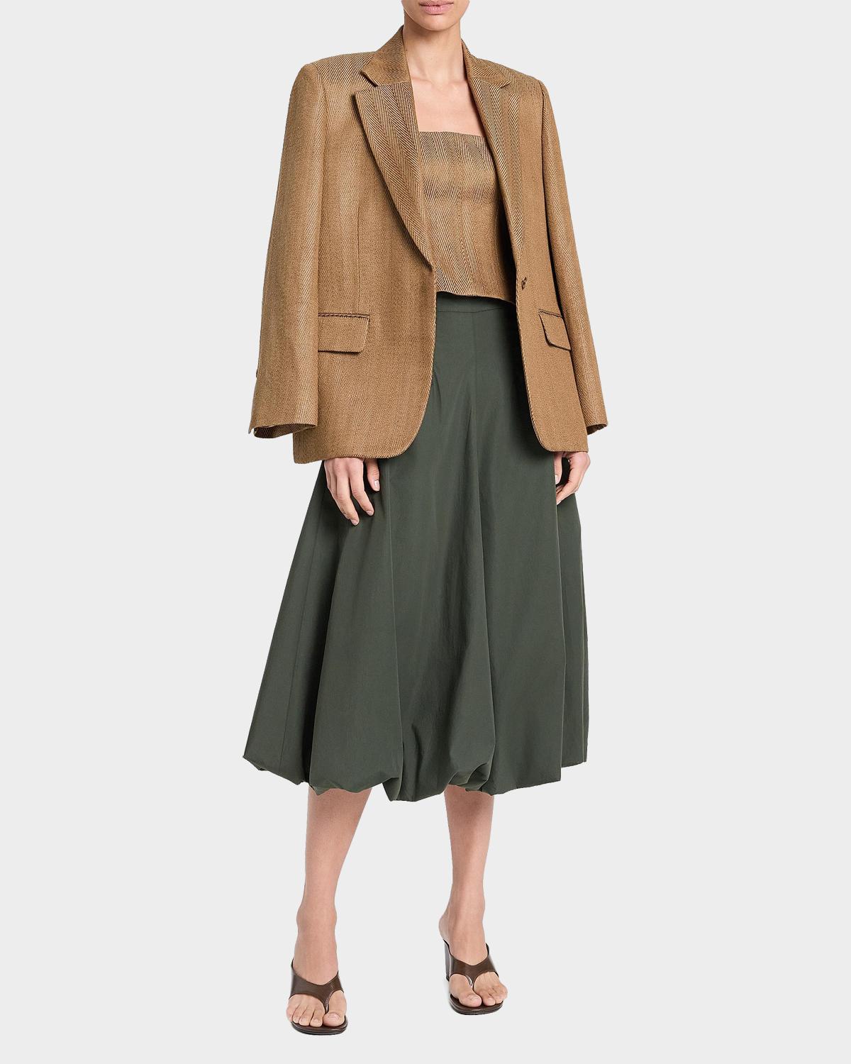 Jillian Herringbone Linen-Blend Blazer - thumbnail 2