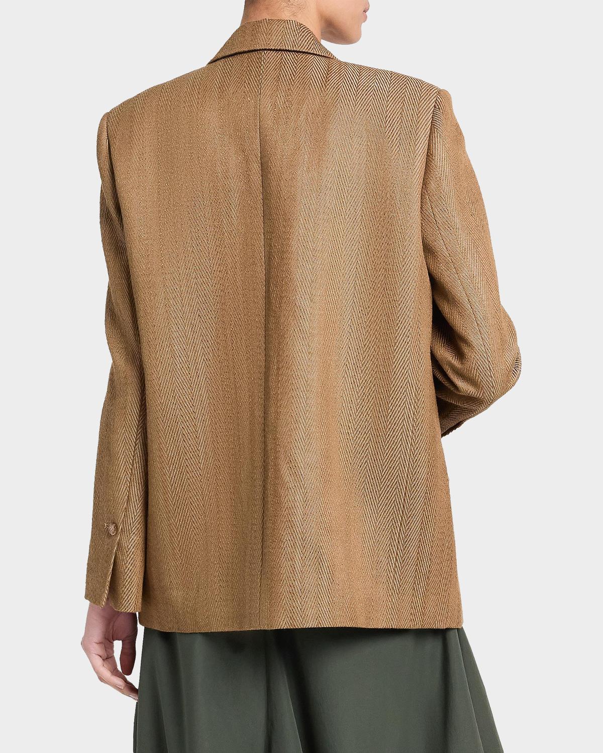 Jillian Herringbone Linen-Blend Blazer - thumbnail 3