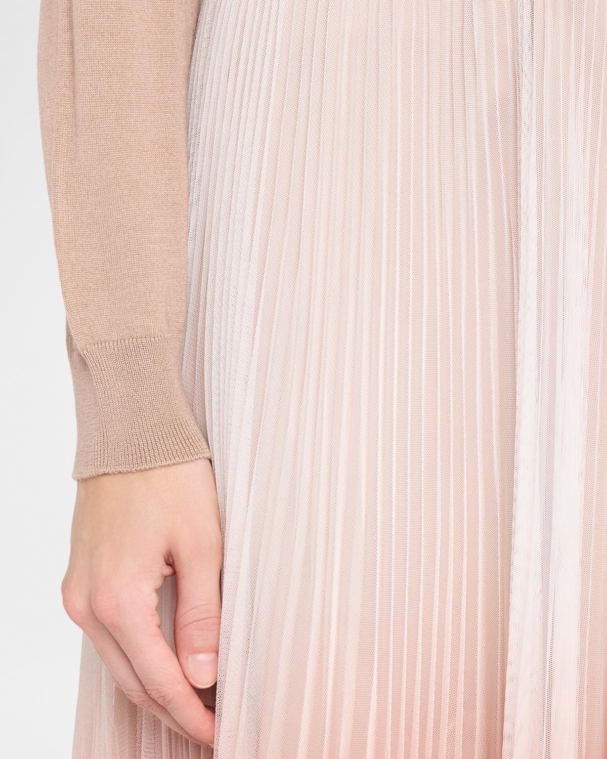 Pleated Ombre Midi Skirt - thumbnail 5