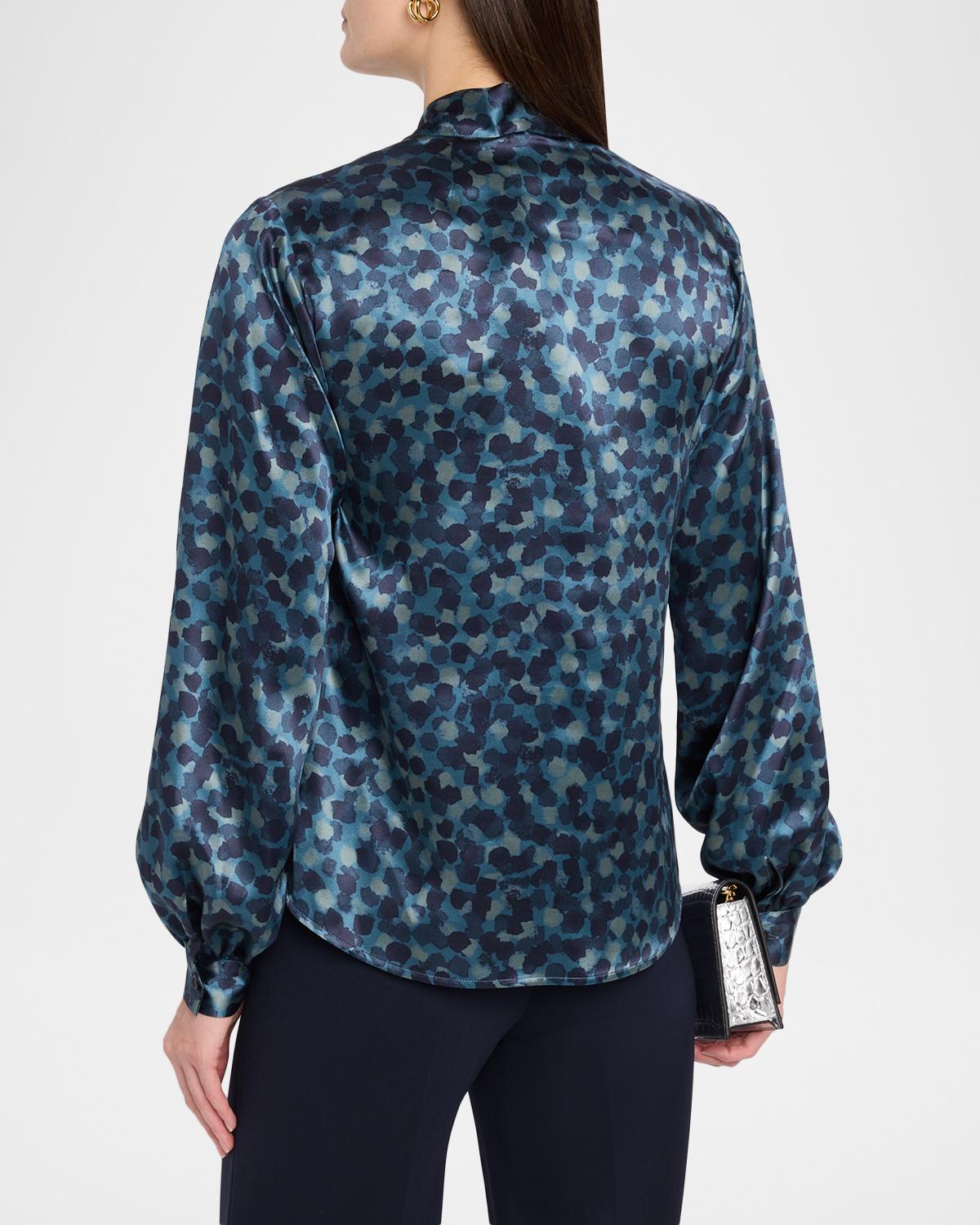 Silk Henley Top - thumbnail 3