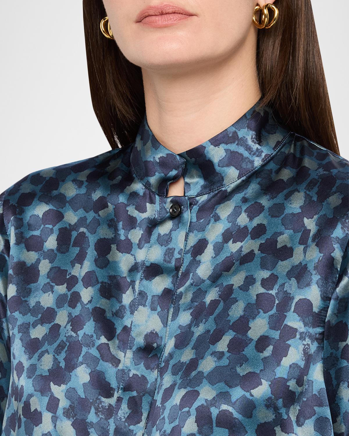 Silk Henley Top - thumbnail 5