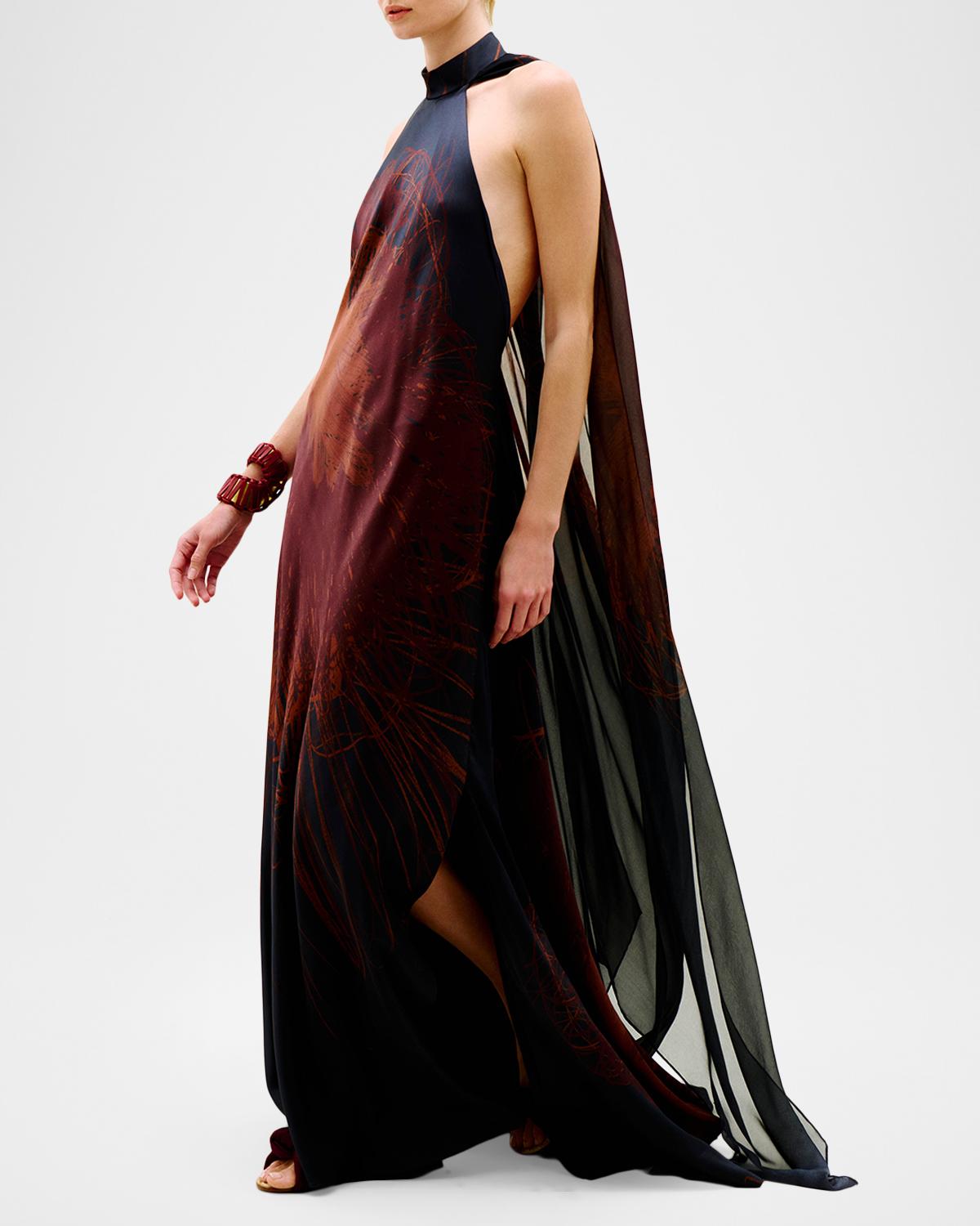 Sabina Maxi Dress with Cape - thumbnail 2