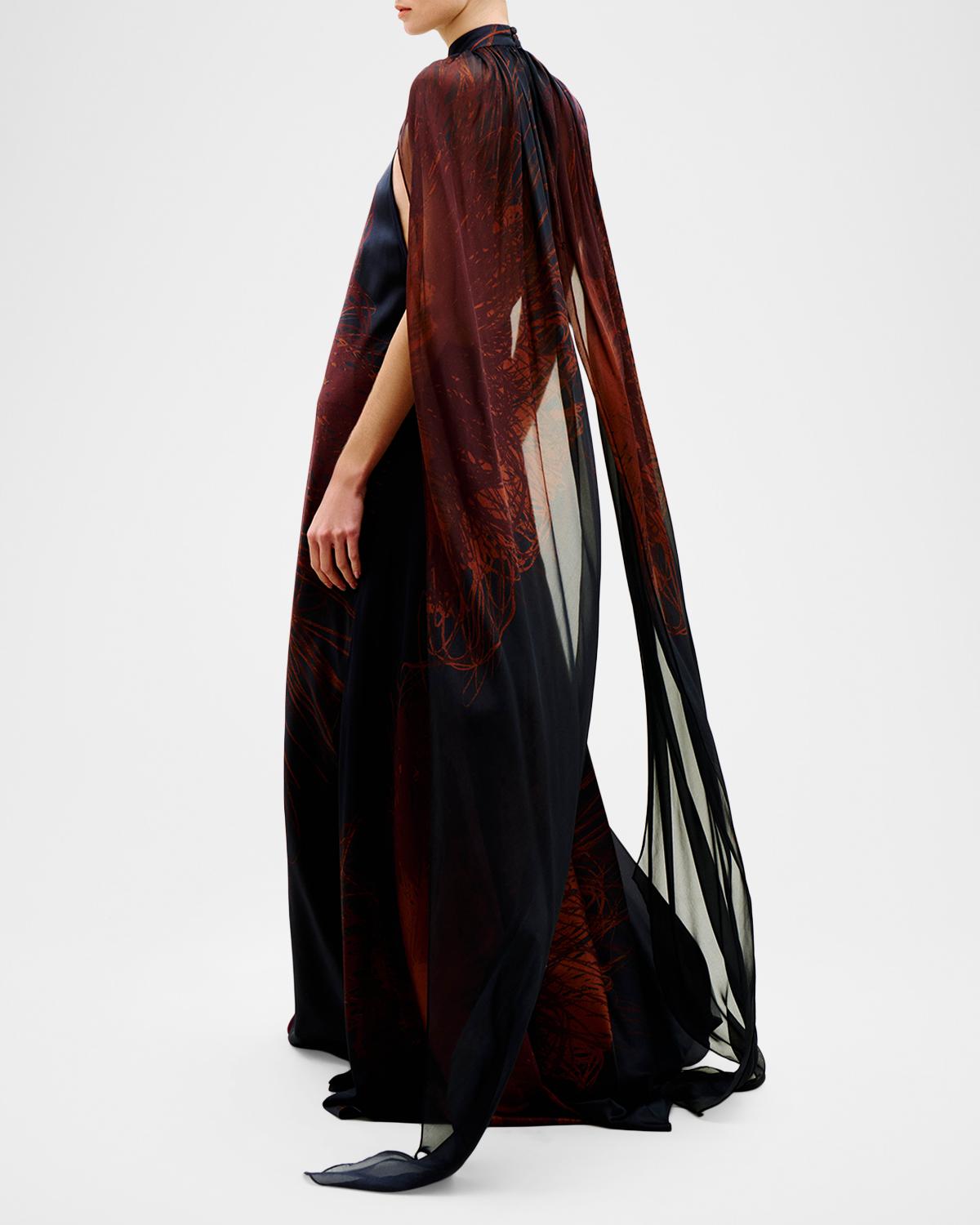 Sabina Maxi Dress with Cape - thumbnail 3