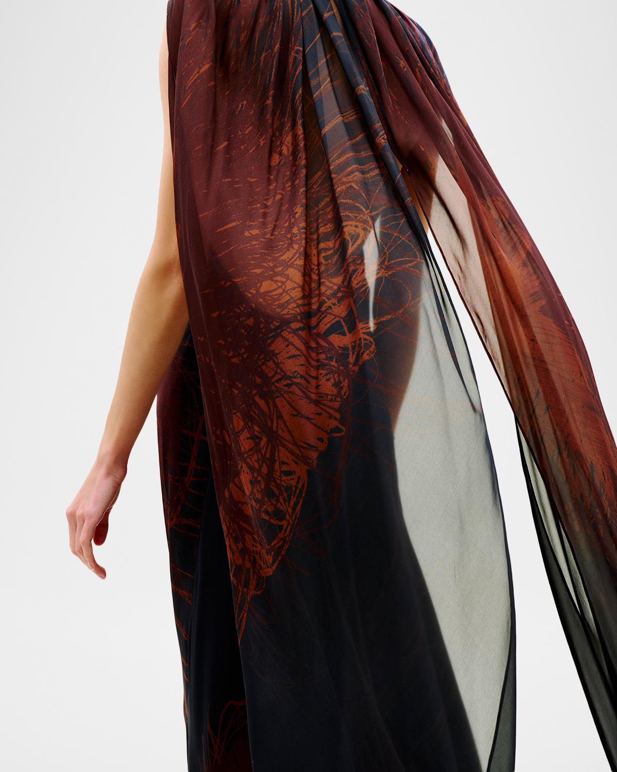 Sabina Maxi Dress with Cape - thumbnail 4