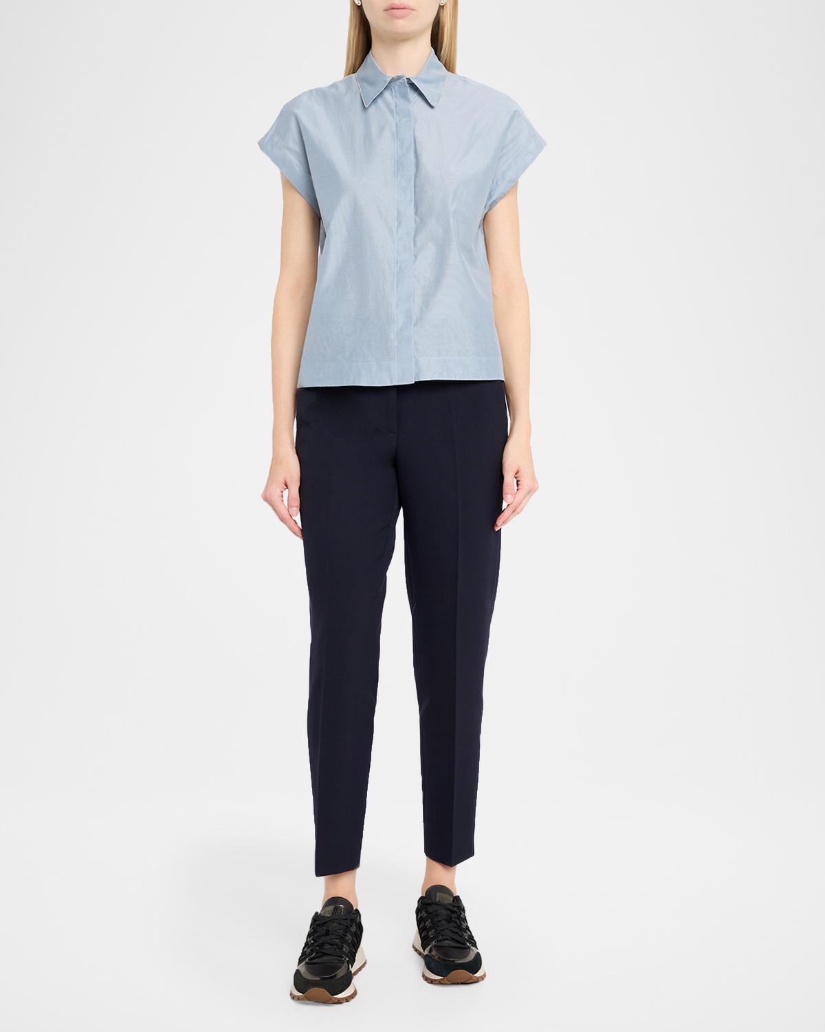 Chain-Trim Cotton-Silk Shirt - thumbnail 2
