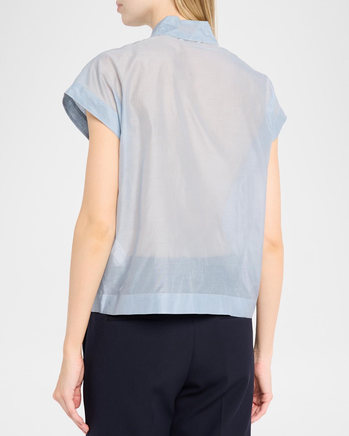 Chain-Trim Cotton-Silk Shirt - thumbnail 3