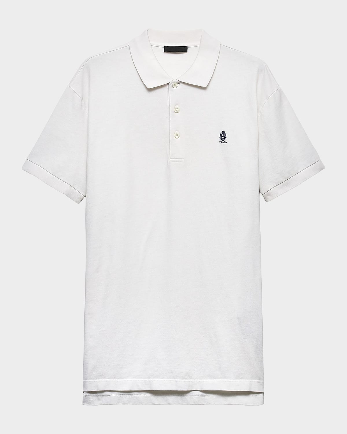 Prada Men's Garment-Dyed Cotton Polo Shirt | Neiman Marcus