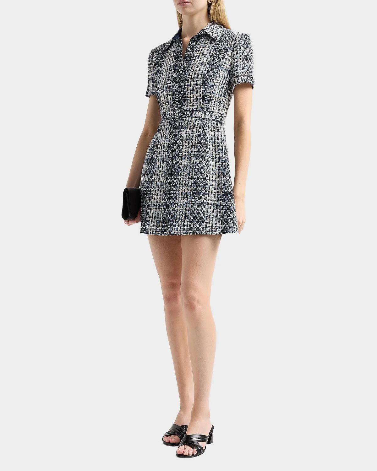 Collared Tweed Mini Dress - thumbnail 5