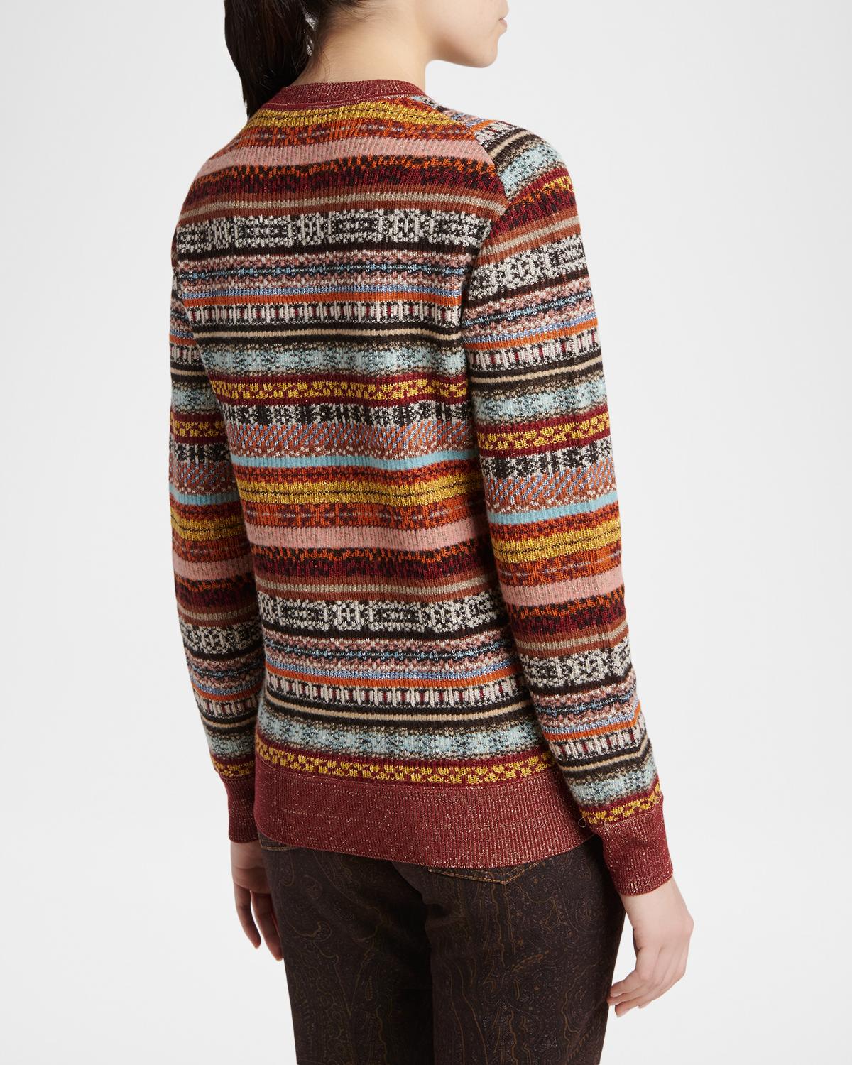 Fair-Isle Wool-Blend Crewneck Sweater - thumbnail 3