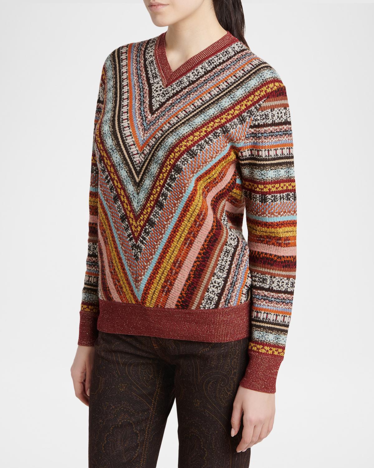 Fair-Isle Wool-Blend Crewneck Sweater - thumbnail 4