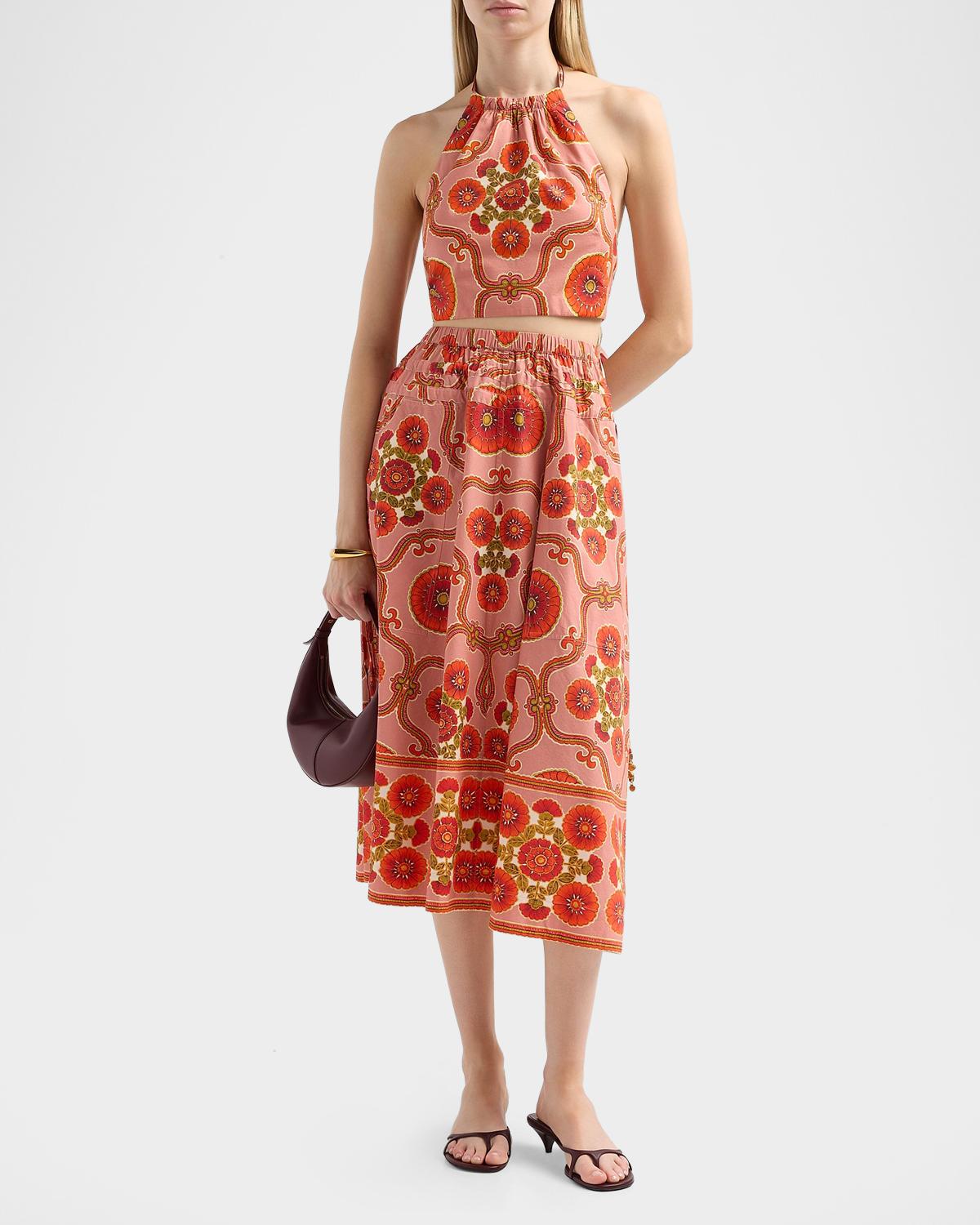 Dahlia Poplin Halterneck Top - thumbnail 2