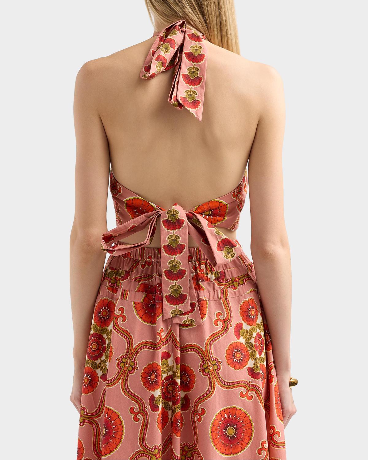 Dahlia Poplin Halterneck Top - thumbnail 4