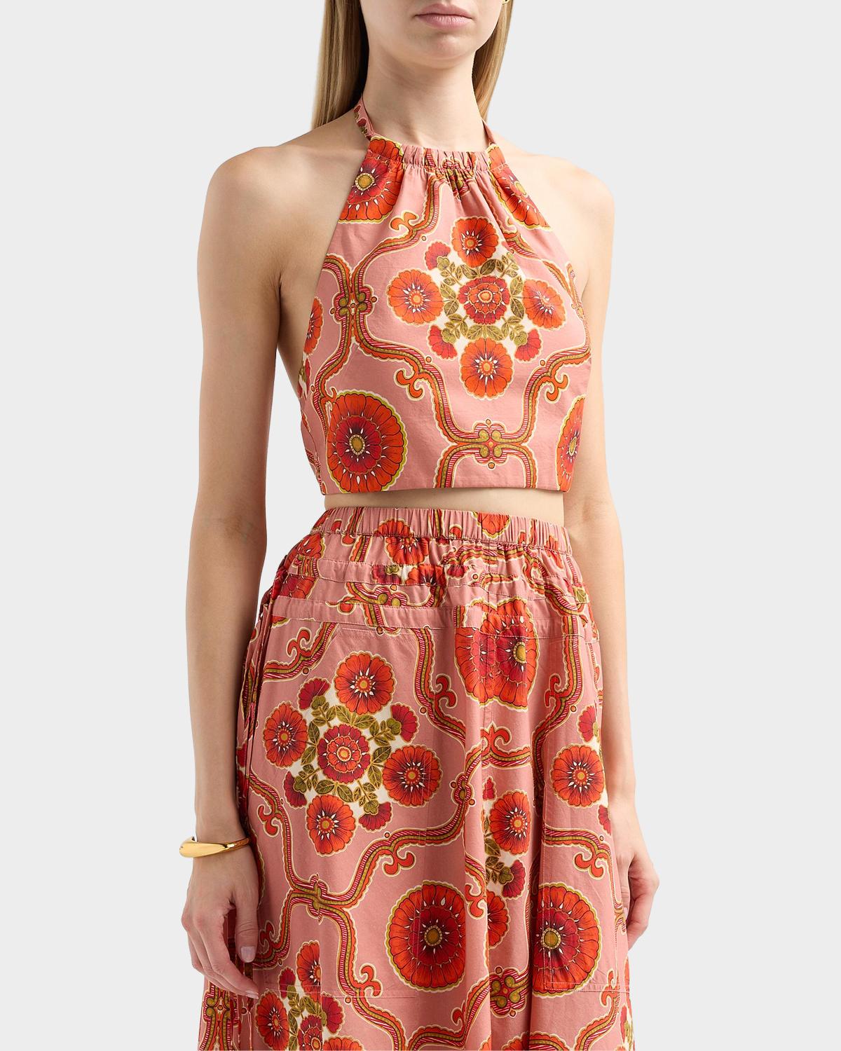Dahlia Poplin Halterneck Top - thumbnail 5