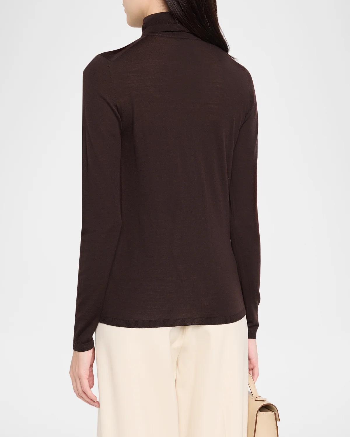 Turtleneck Wool Long-Sleeve Sweater - thumbnail 3