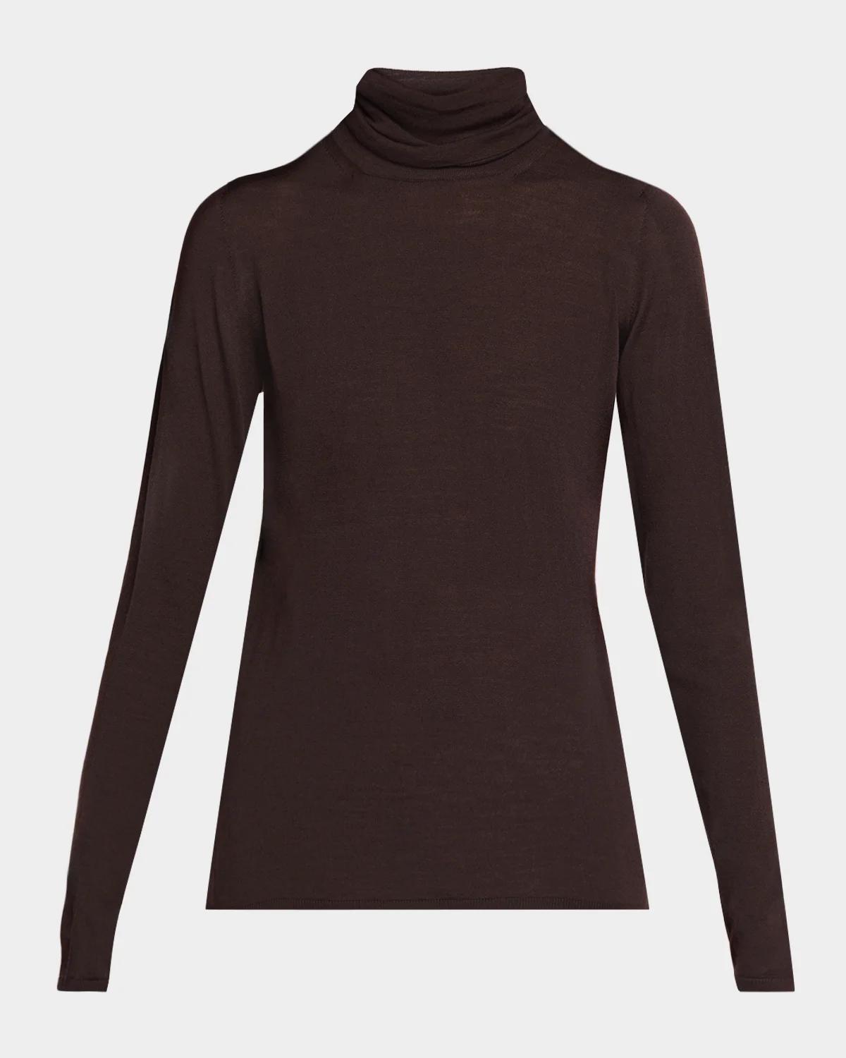 Turtleneck Wool Long-Sleeve Sweater