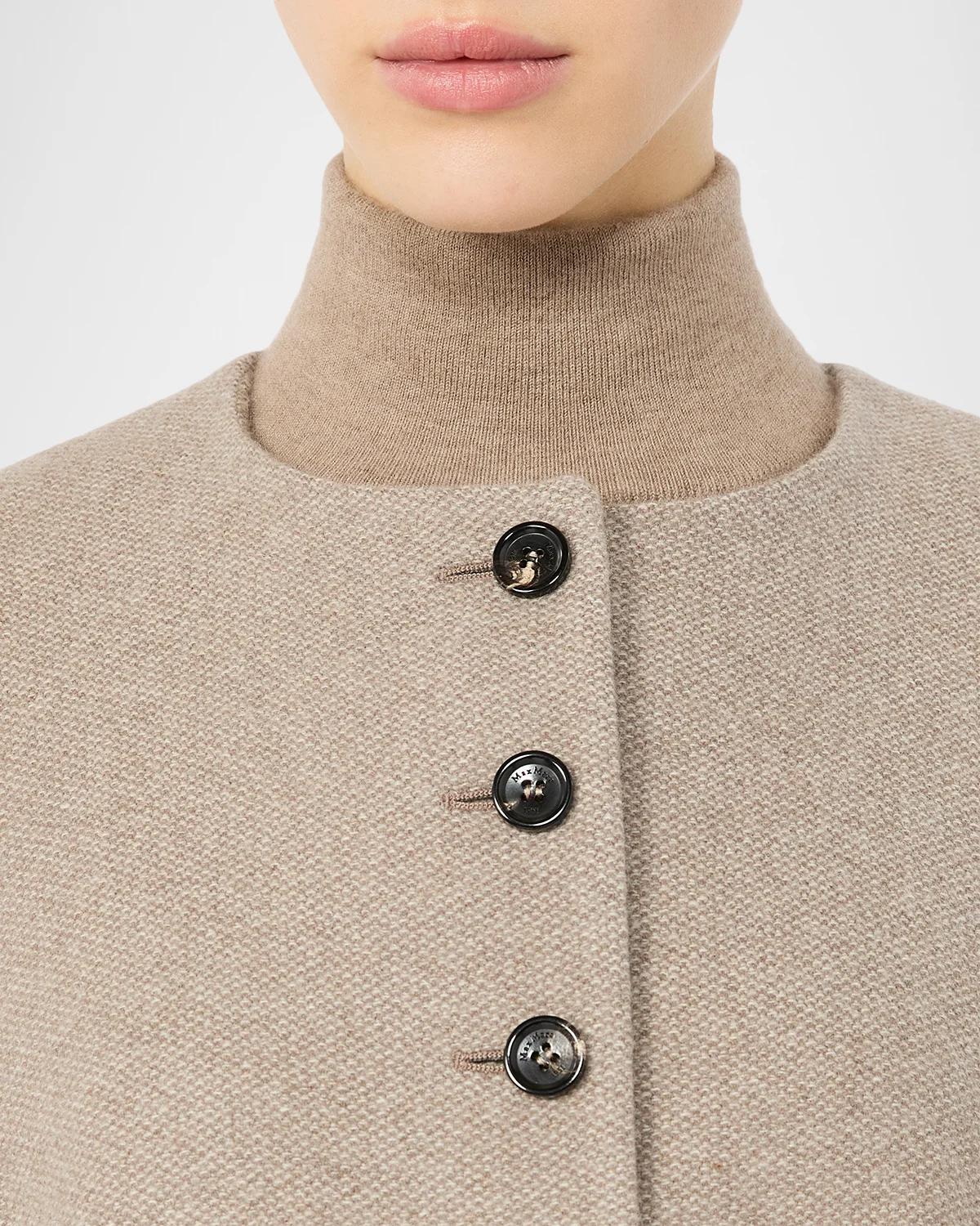 Cashmere Single-Breasted Collarless Jacket - thumbnail 5