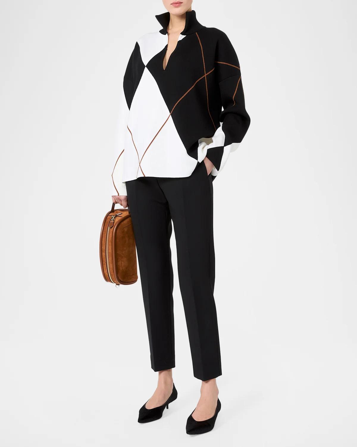 Waist Strap Straight-Leg Ankle Trousers - thumbnail 2