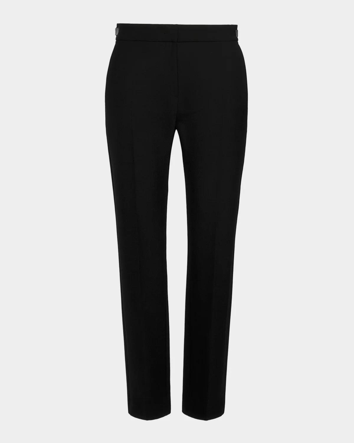 Waist Strap Straight-Leg Ankle Trousers