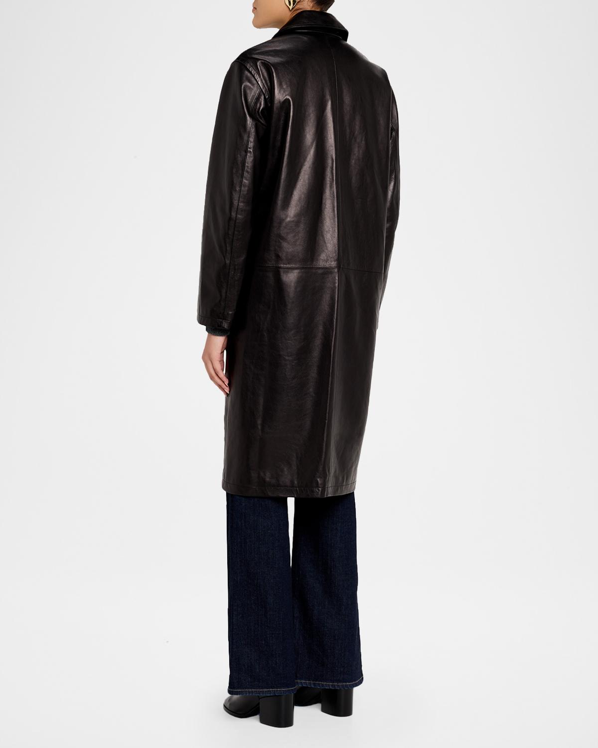Abel Leather Coat - thumbnail 3