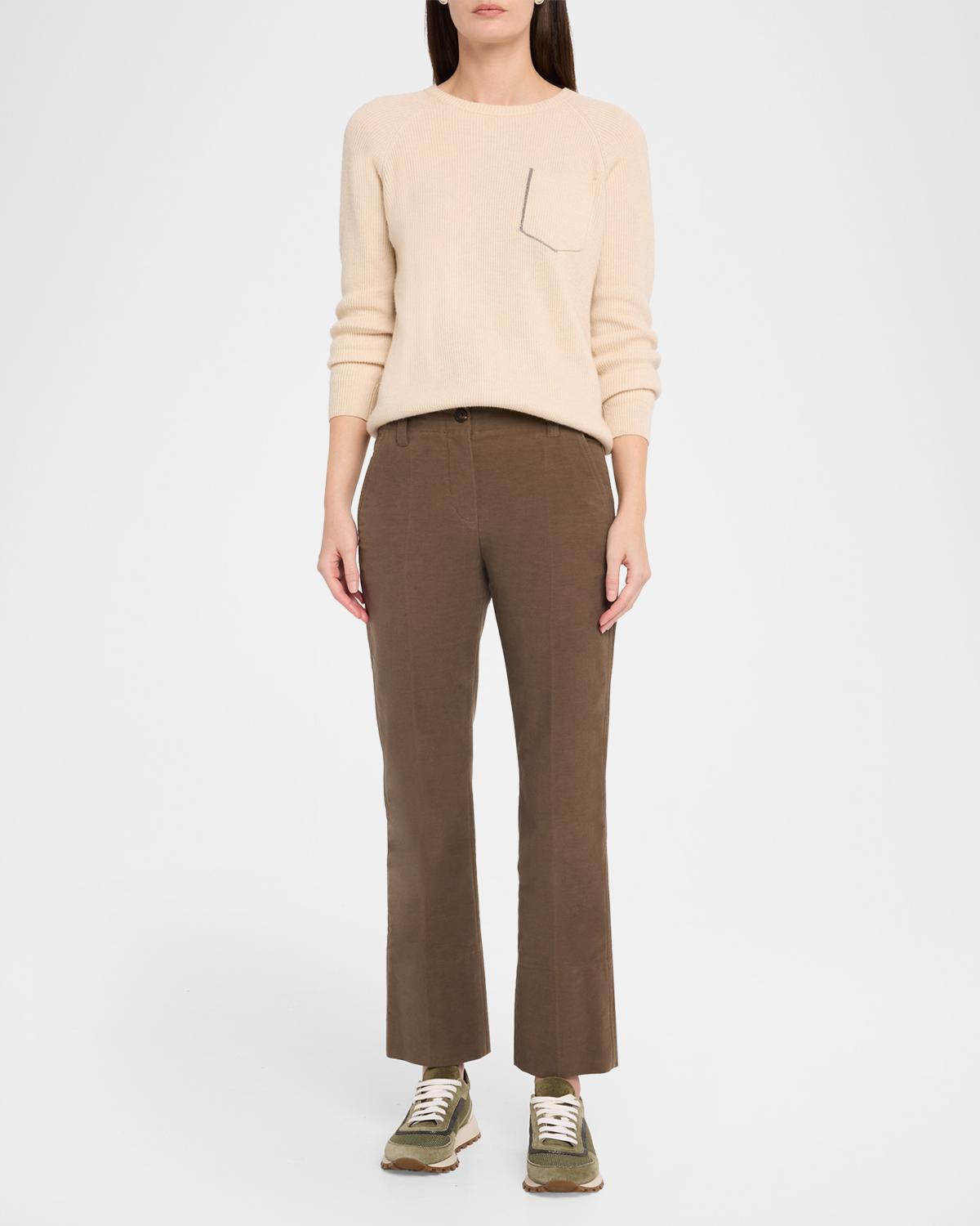 Stretch Moleskin Flare Pants - thumbnail 2