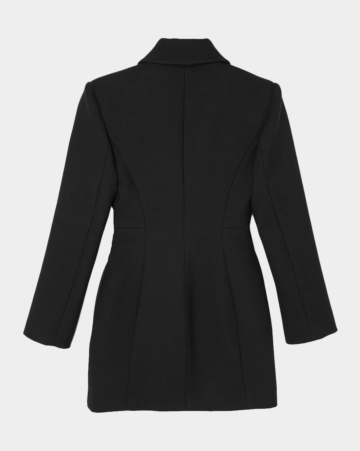 Strong-Shoulder Blazer Mini Dress - thumbnail 4