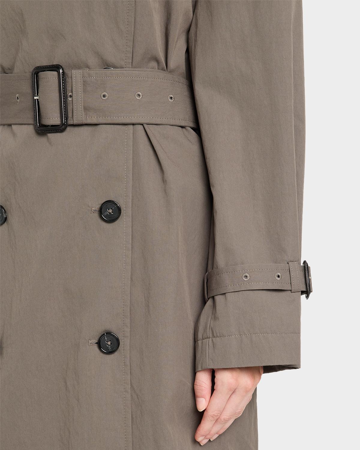 Crisp Cotton Belted Summer Trench Coat - thumbnail 5
