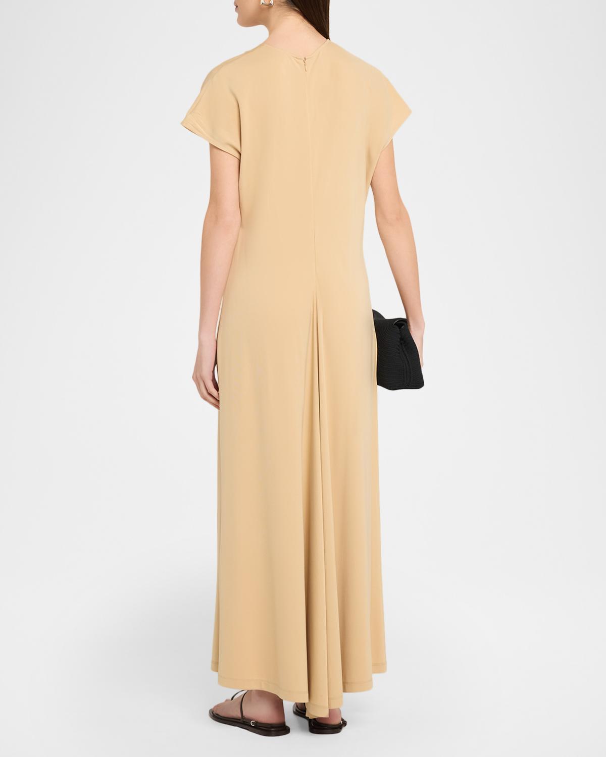 V-Neck Maxi Jersey Dress - thumbnail 3