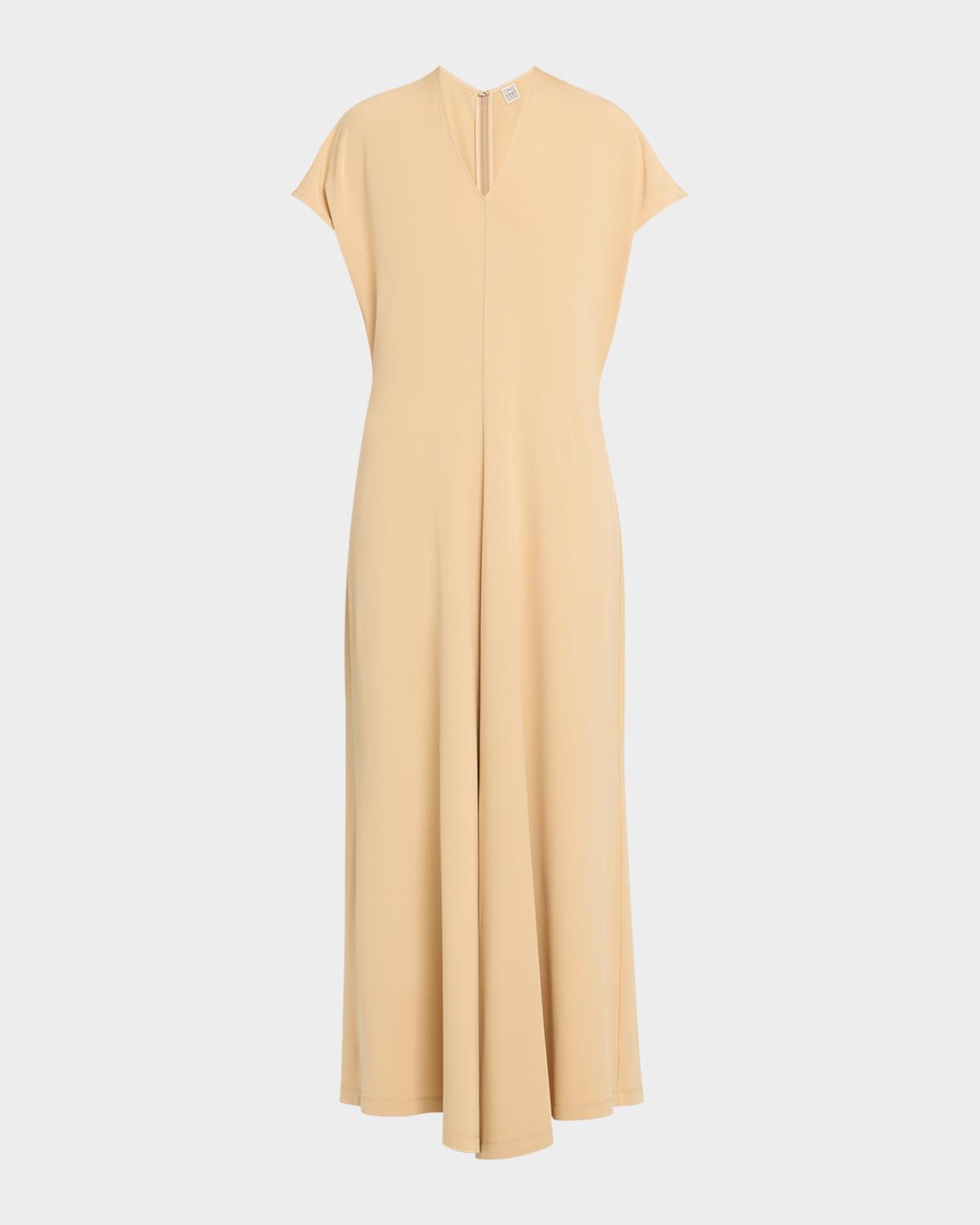 V-Neck Maxi Jersey Dress