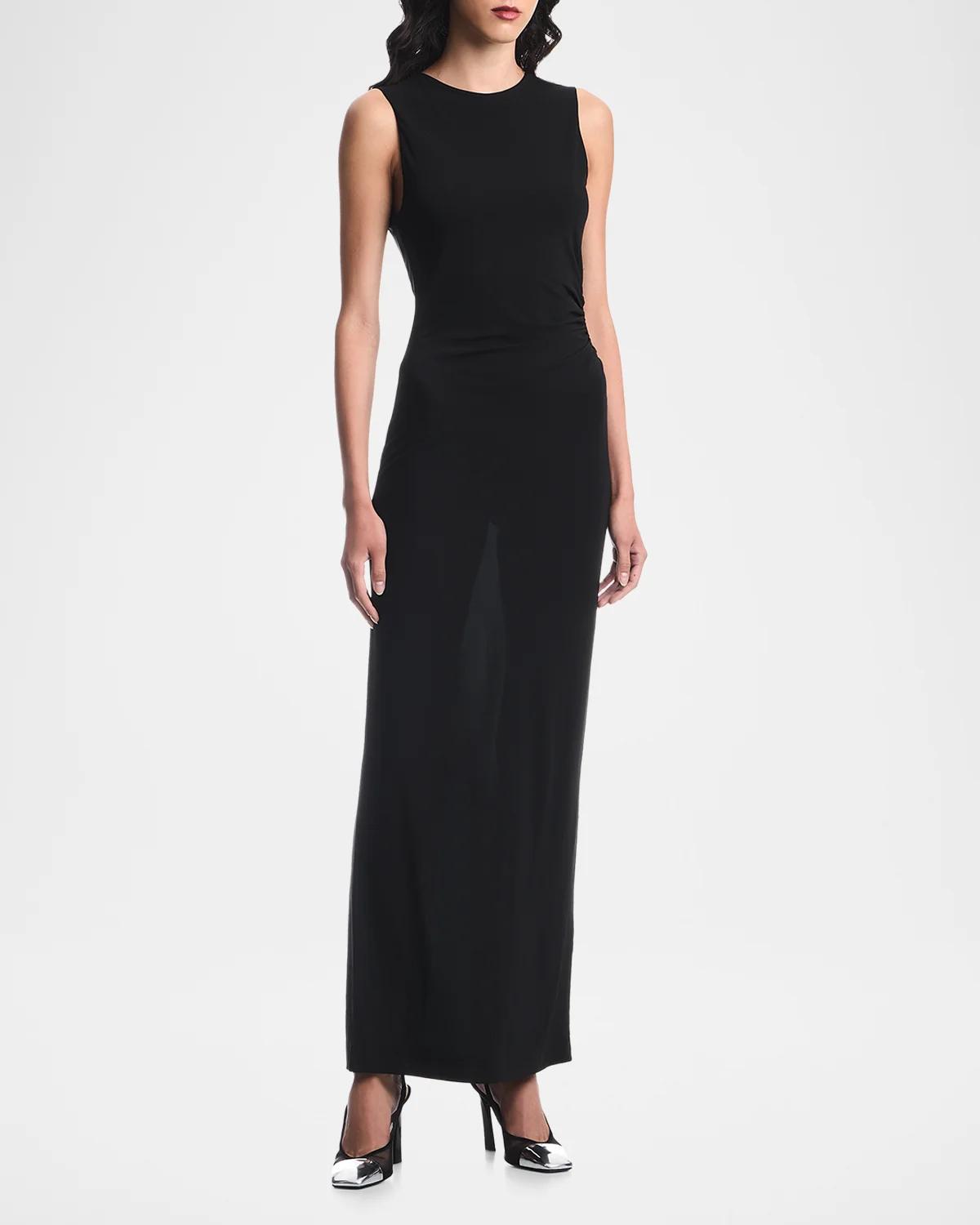 Sleeveless Jersey Column Maxi Dress - thumbnail 2