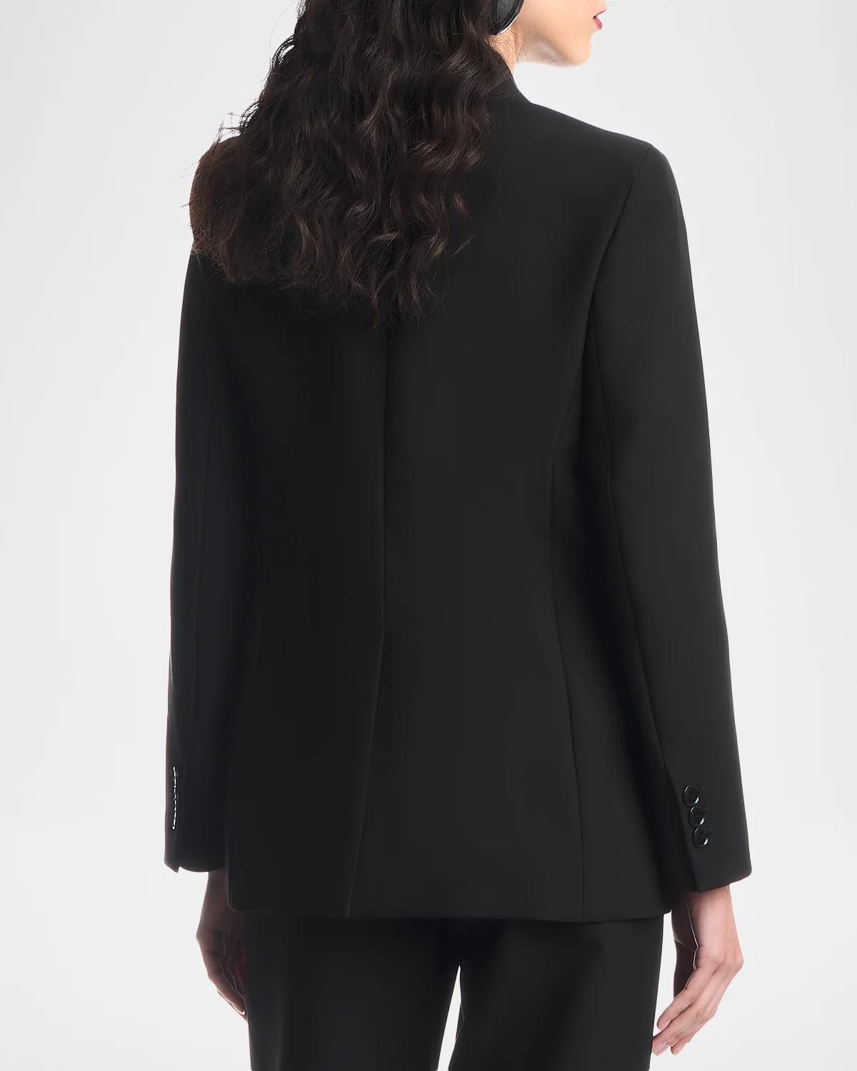 Single-Breasted Stretch Cady Jacket - thumbnail 2
