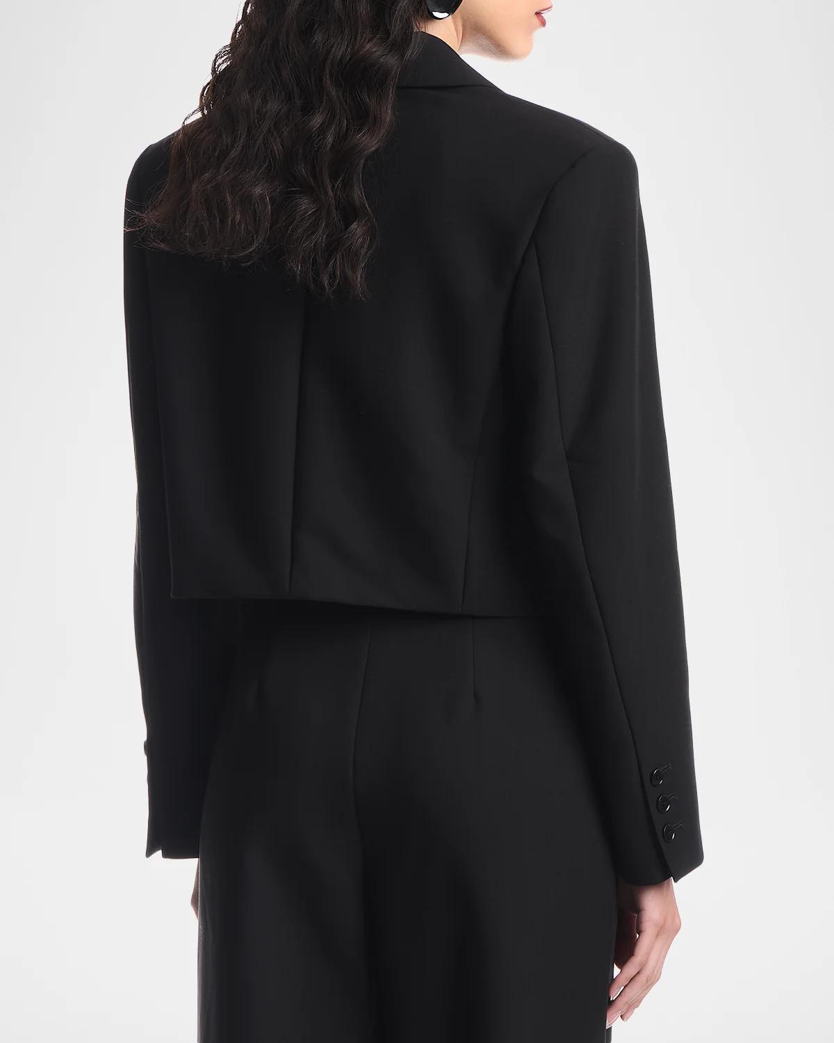 Cropped Single-Button Boxy Jacket - thumbnail 2