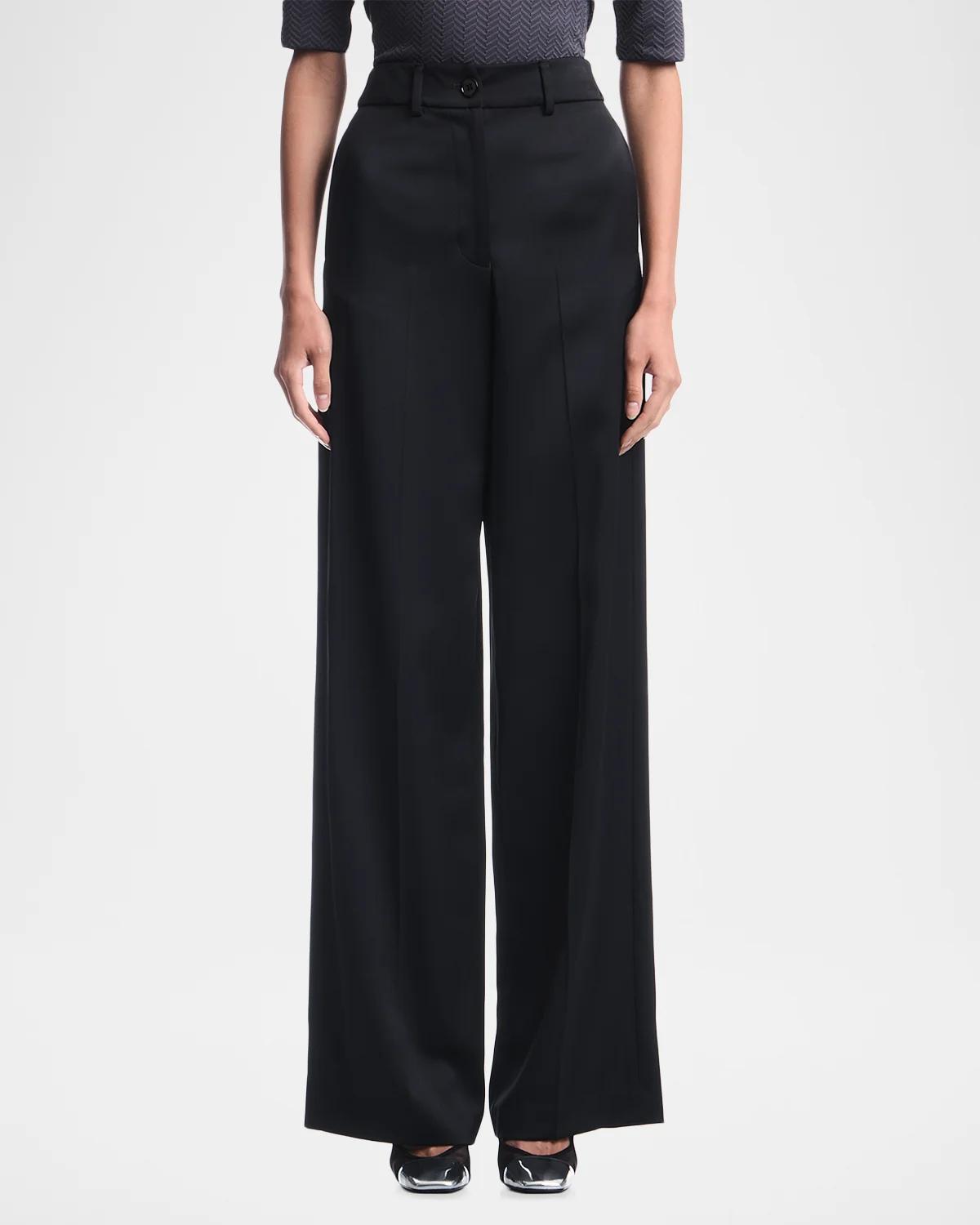 Wide-Leg Satin Pants - thumbnail 3